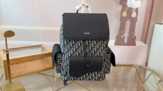Dior Oblique Monogram Backpack Black video