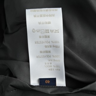 Louis Vuitton Monogram Embroidered Knit Down Jacket Grey view 11