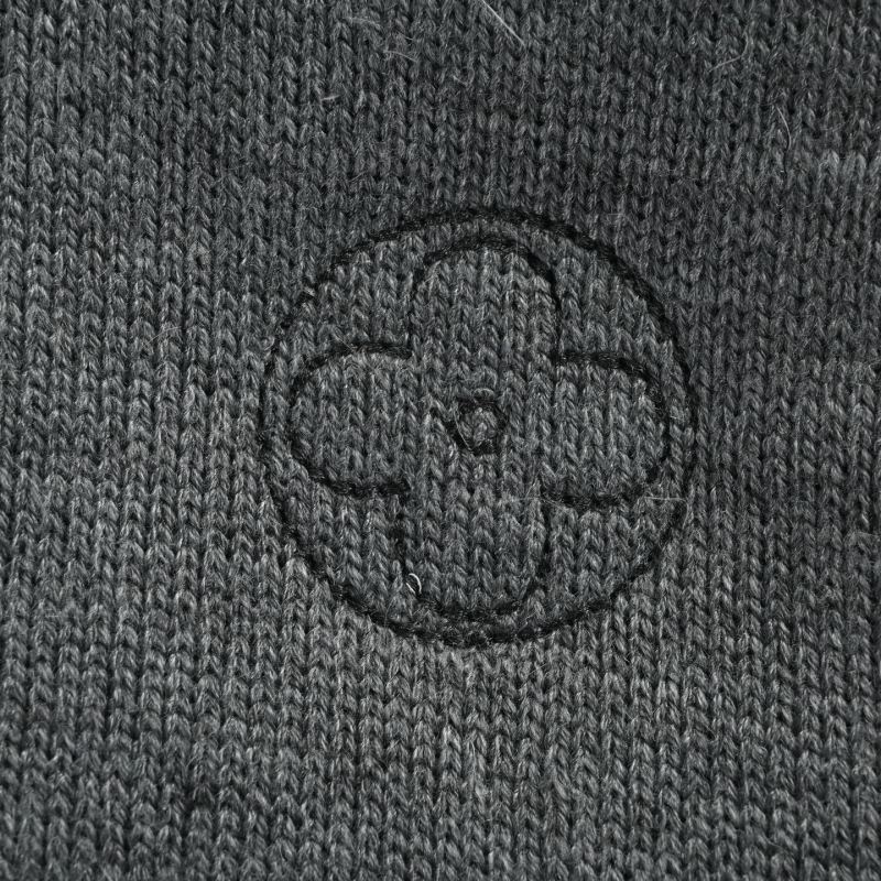 Louis Vuitton Monogram Embroidered Knit Down Jacket Grey view