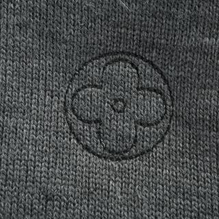 Louis Vuitton Monogram Embroidered Knit Down Jacket Grey view 8
