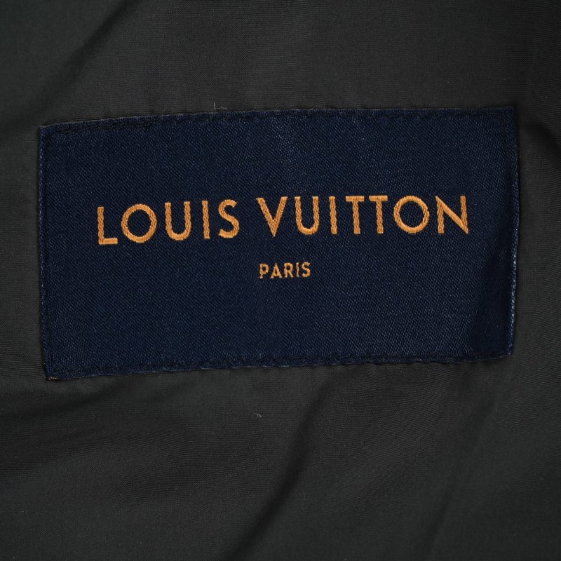 Louis Vuitton Monogram Embroidered Knit Down Jacket Grey view