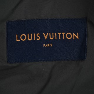 Louis Vuitton Monogram Embroidered Knit Down Jacket Grey view 10