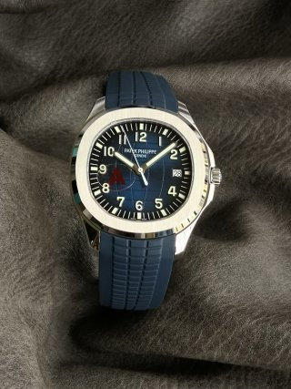 Patek Philippe Aquanaut 5168G Blue Dial Steel Watch view 1