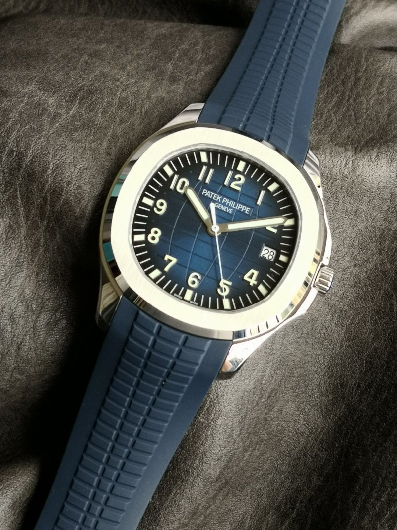 Patek Philippe Aquanaut 5168G Blue Dial Steel Watch view