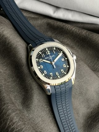 Patek Philippe Aquanaut 5168G Blue Dial Steel Watch view 5