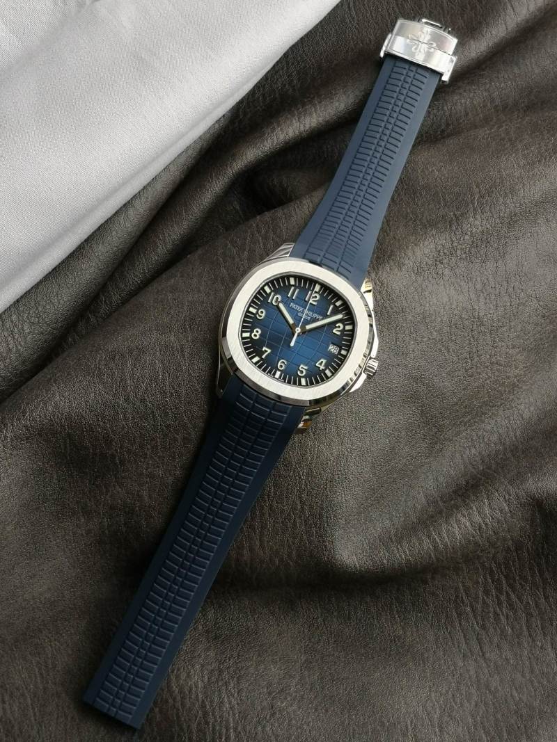 Patek Philippe Aquanaut 5168G Blue Dial Steel Watch view