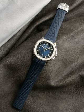 Patek Philippe Aquanaut 5168G Blue Dial Steel Watch view 6