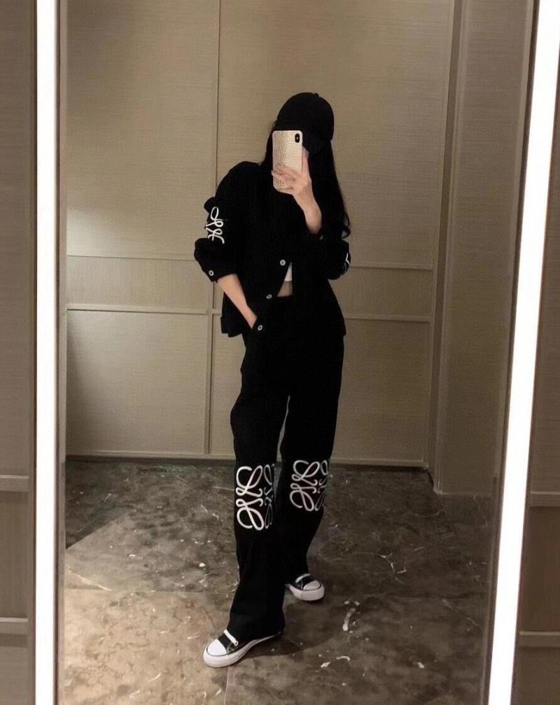 Loewe Anagram Black Denim Jeans