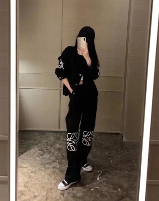 Loewe Anagram Black Denim Jeans view 1