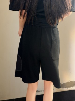 Loewe Black Shorts with Blue Drawstring view 5