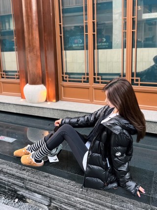 Black Quilted Puffer Down Jacket view 9