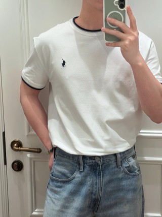 Polo Ralph Lauren White Crew Neck T-Shirt view 4
