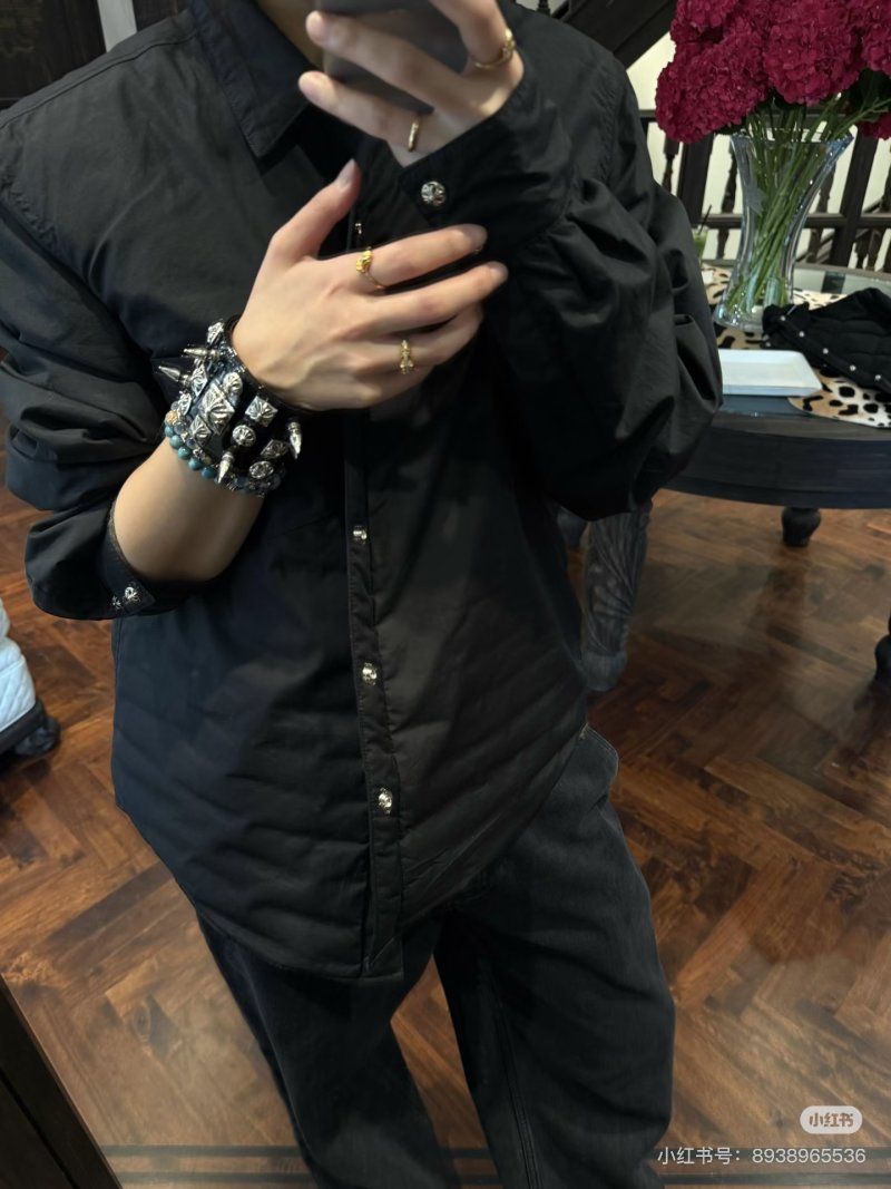 Black Oversized Button-Up Jacket
