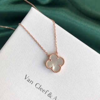 Van Cleef & Arpels Four-Leaf Clover Rose Gold Necklace view 2