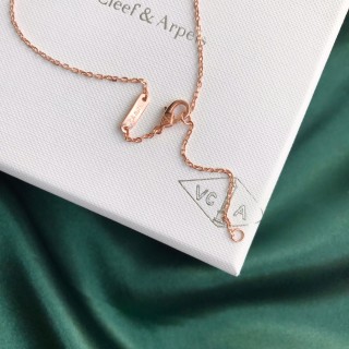 Van Cleef & Arpels Four-Leaf Clover Rose Gold Necklace view 5