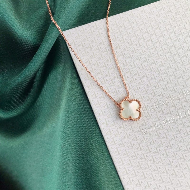 Van Cleef & Arpels Four-Leaf Clover Rose Gold Necklace view