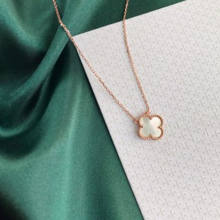 Van Cleef & Arpels Four-Leaf Clover Rose Gold Necklace view 6