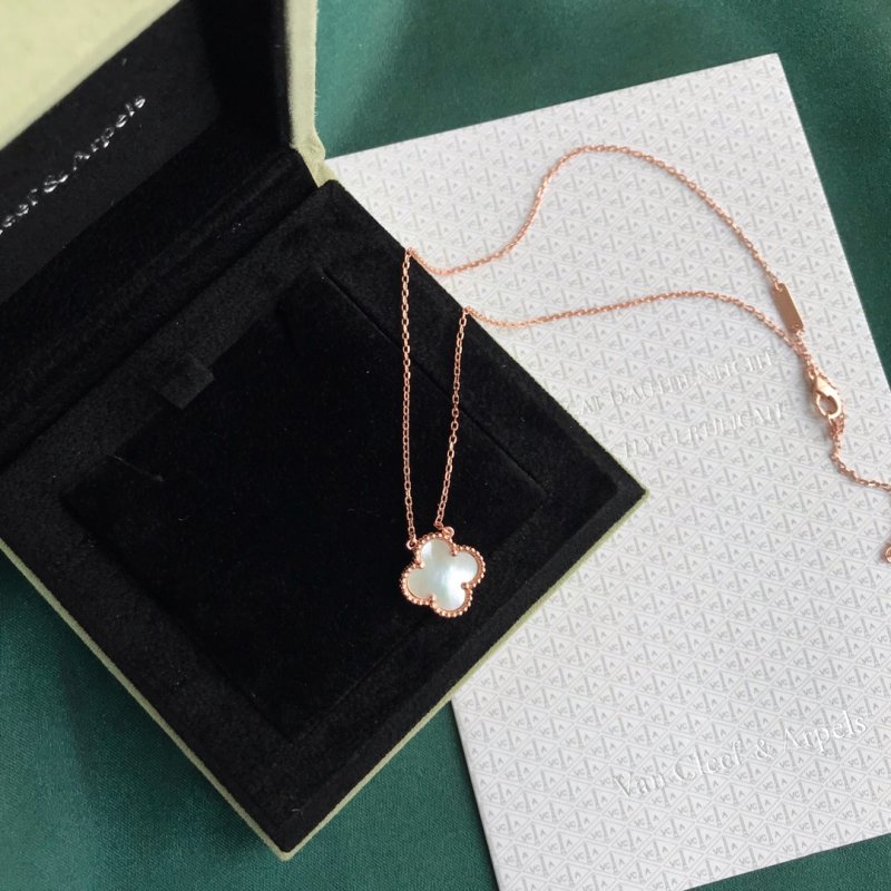 Van Cleef & Arpels Four-Leaf Clover Rose Gold Necklace view