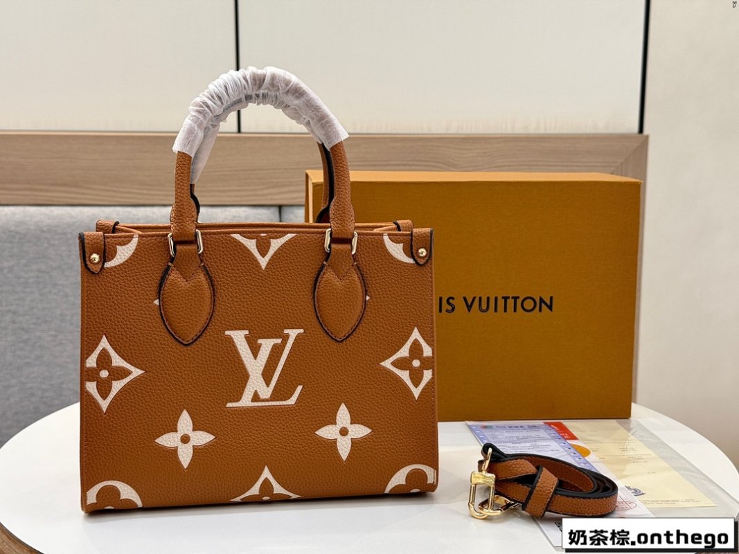 Louis Vuitton OnTheGo Tote Bag - Monogram Milk Tea Brown