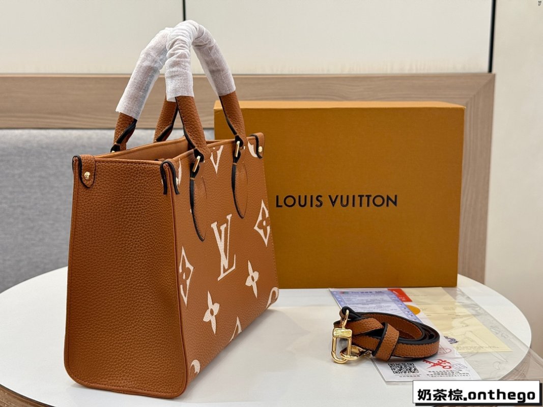 Louis Vuitton OnTheGo Tote Bag - Monogram Milk Tea Brown view