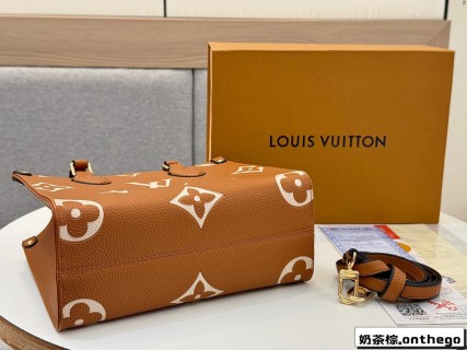 Louis Vuitton OnTheGo Tote Bag - Monogram Milk Tea Brown view 7