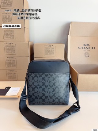 Coach Black Signature Crossbody Shoulder Bag view 3