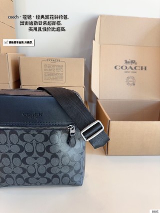 Coach Black Signature Crossbody Shoulder Bag view 4