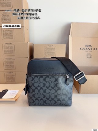 Coach Black Signature Crossbody Shoulder Bag view 5