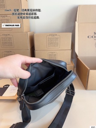 Coach Black Signature Crossbody Shoulder Bag view 7
