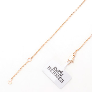 Hermès Crystal Padlock Pendant Necklace - Rose Gold view 6