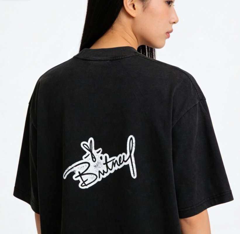 Britney Graphic Print Black T-Shirt view