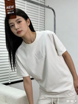 Louis Vuitton LV Monogram Embroidered White T-Shirt view 2