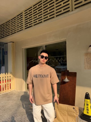 We11done Logo T-Shirt Beige view 2
