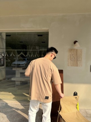 We11done Logo T-Shirt Beige view 3