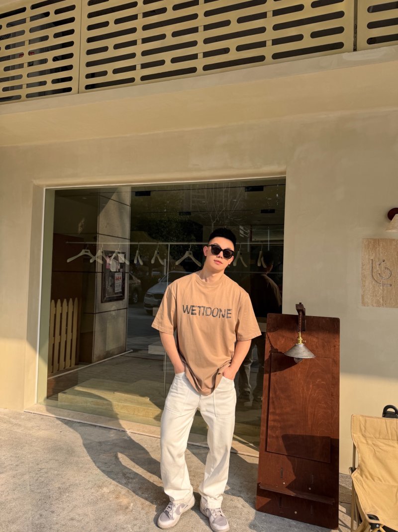 We11done Logo T-Shirt Beige view