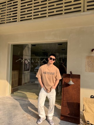 We11done Logo T-Shirt Beige view 4