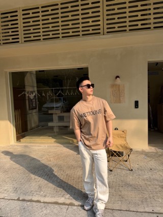 We11done Logo T-Shirt Beige view 5