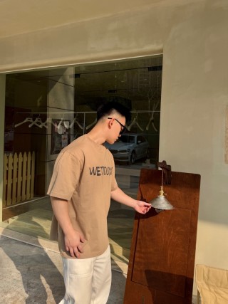 We11done Logo T-Shirt Beige view 7