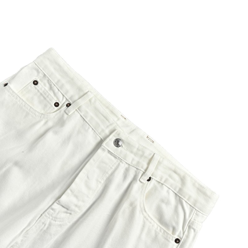 Essentials White Relaxed Fit Linen Trousers view