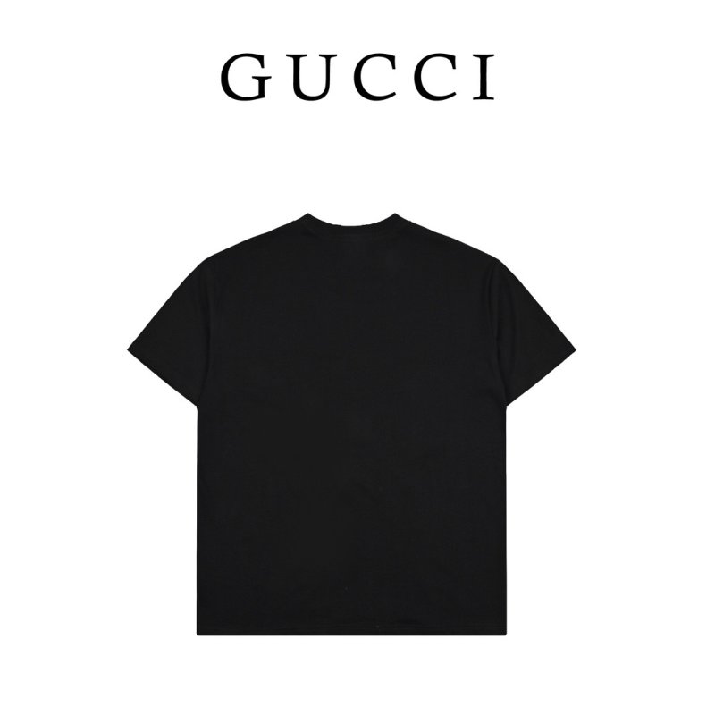 Gucci Teddy Bear Logo Black T-Shirt view