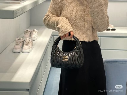 Miu Miu Wander Black Quilted Shoulder Bag view 4