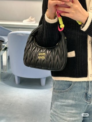 Miu Miu Wander Black Quilted Shoulder Bag view 5