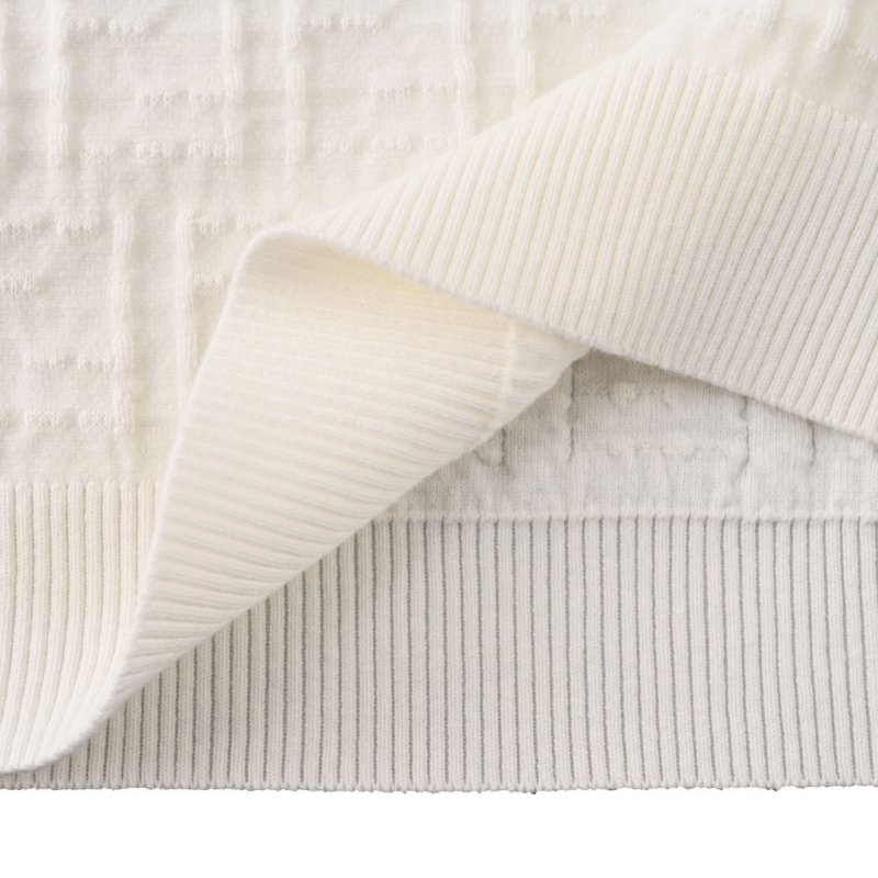 Fendi Monogram Jacquard Cream Short Sleeve T-Shirt view