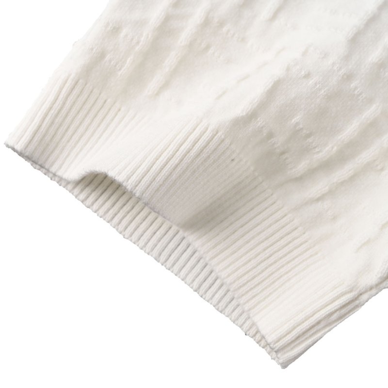Fendi Monogram Jacquard Cream Short Sleeve T-Shirt view