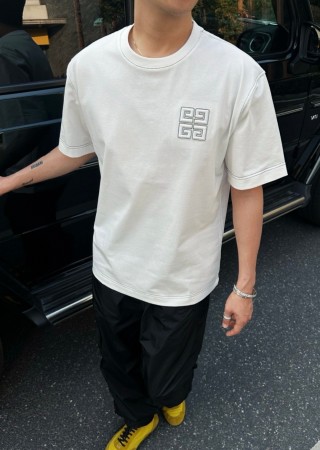 Givenchy Embroidered Logo White T-Shirt view 7