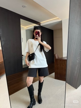 Givenchy Embroidered Logo White T-Shirt view 9