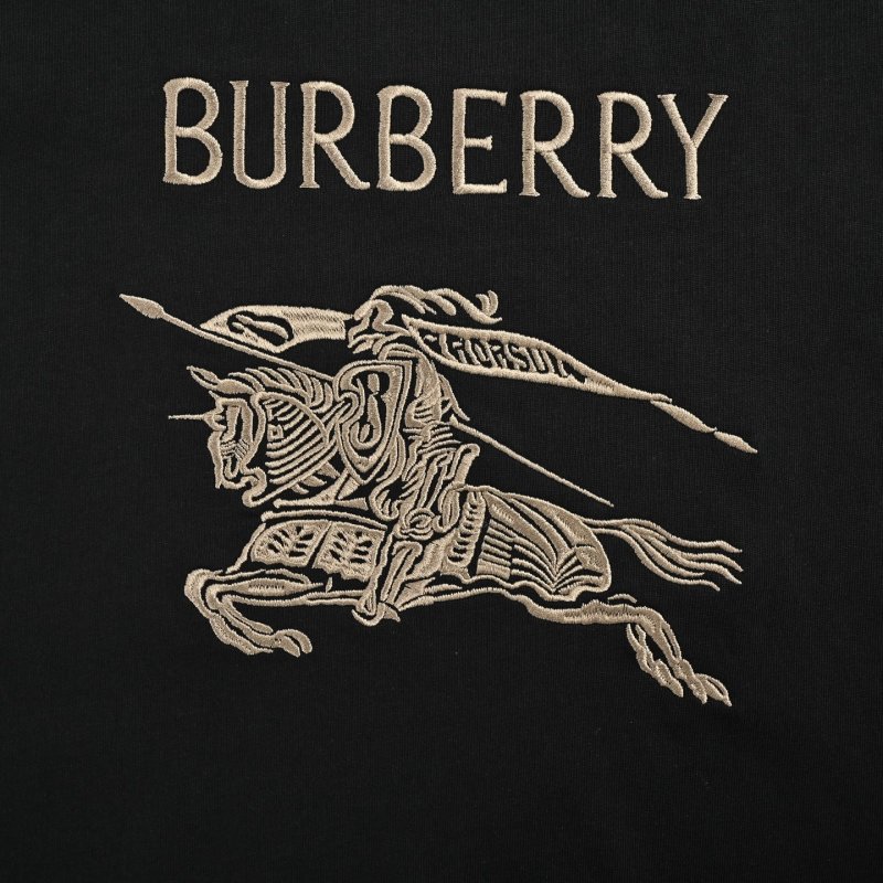 Burberry Black Gold Horse Logo T-Shirt view