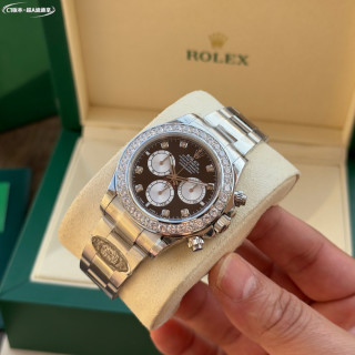 Rolex Daytona 4131 Chronograph Steel Diamond Bezel Black Dial view 1