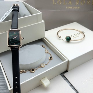 Lola Rose Malachite Peacock Green Rectangular Quartz Watch view 8
