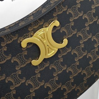 Celine Tilly Underarm Bag – Monogram Canvas with Gold Hardware view 4